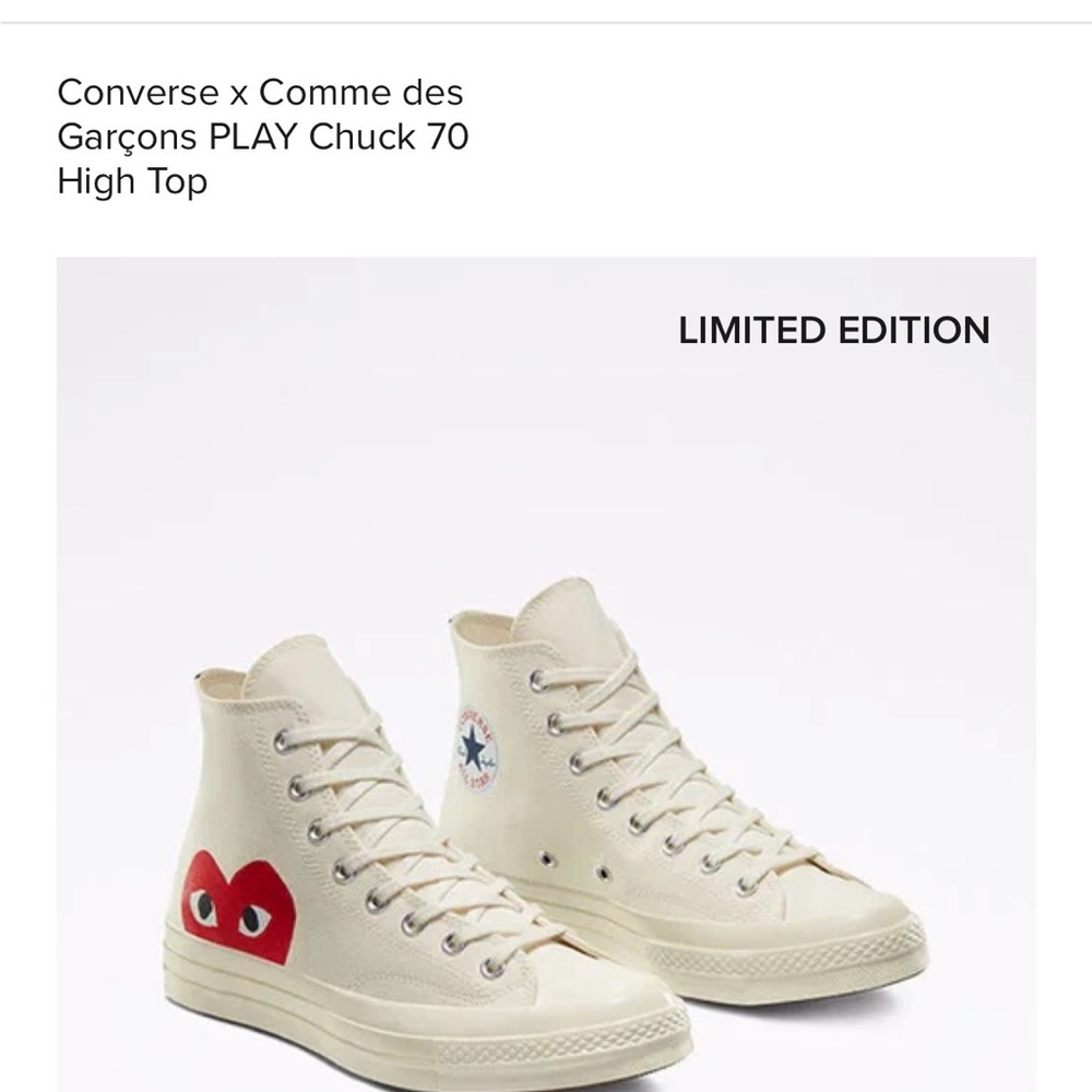 Comme Des Garçons x Converse Play High-Tops Limited Edition VGUC US 6 / 8